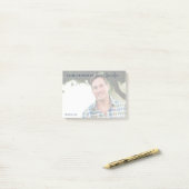 Freigeben eines Memory Modern Script Foto Beerdigu Post-it Klebezettel (Auf Schreibtisch)