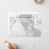 Freigeben eines Memory-Wedding-Fotos Mitteilungskarte (Vorderseite/Rückseite Beispiel)