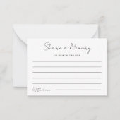 Freigeben eines Minimalistischen Speichers wünscht Mitteilungskarte (Vorderseite)