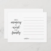 Freigeben eines Speichers oder Worts an die Famili Einladung (Vorne/Hinten)