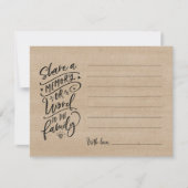 Freigeben eines Speichers oder Worts auf die Beile Einladung (Vorderseite)