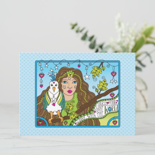 Freigeben Sie Ihre Light_Flat Card 7" x 5" (Stehend Vorderseite)