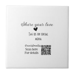 Freigeben Sie Liebe Scan QR-Code hinzufügen sozial Fliese
