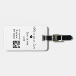 Freigeben Sie Liebe Scan QR-Code hinzufügen sozial Gepäckanhänger