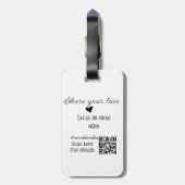 Freigeben Sie Liebe Scan QR-Code hinzufügen sozial Gepäckanhänger (Rückseite vertikal)