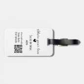 Freigeben Sie Liebe Scan QR-Code hinzufügen sozial Gepäckanhänger (Rückseite horizontal)