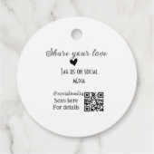 Freigeben Sie Liebe Scan QR-Code hinzufügen sozial Geschenkanhänger (Rückseite)