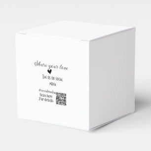 Freigeben Sie Liebe Scan QR-Code hinzufügen sozial Geschenkschachtel