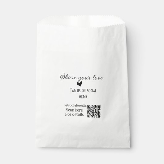 Freigeben Sie Liebe Scan QR-Code hinzufügen sozial Geschenktütchen (Vorderseite)