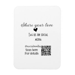 Freigeben Sie Liebe Scan QR-Code hinzufügen sozial Magnet