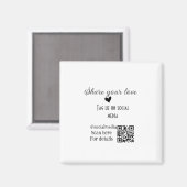 Freigeben Sie Liebe Scan QR-Code hinzufügen sozial Magnet (Vorderseite/Rückseite)