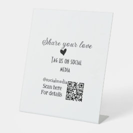 Freigeben Sie Liebe Scan QR-Code hinzufügen sozial Sockelschild