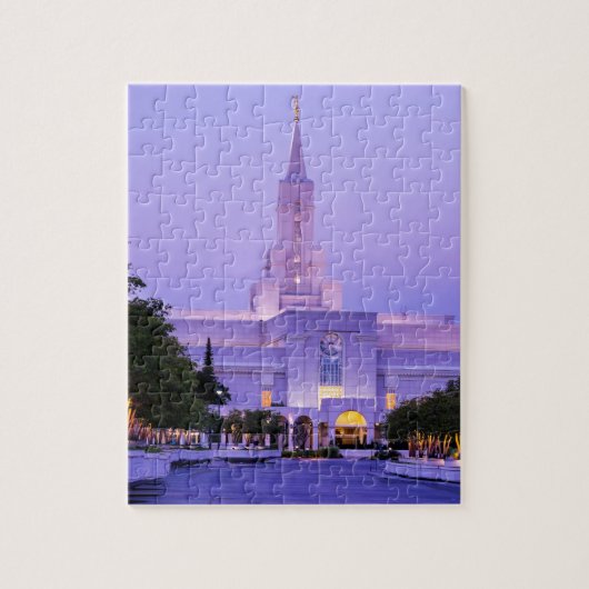 Freigebiger LDS mormonischer Tempel-Sonnenaufgang Puzzle (Vertikal)