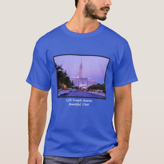 Freigebiger LDS mormonischer Tempel-Sonnenaufgang T-Shirt (Vorderseite)