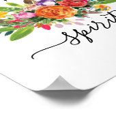 Freigeist Modern Boho Chic Blumen Geweihe Poster (Ecke)