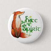 Freigeistiger Fuchs Button (Vorderseite)