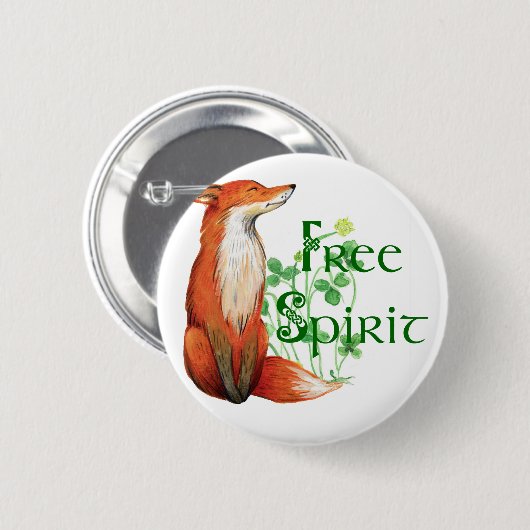 Freigeistiger Fuchs Button (Vorne & Hinten)