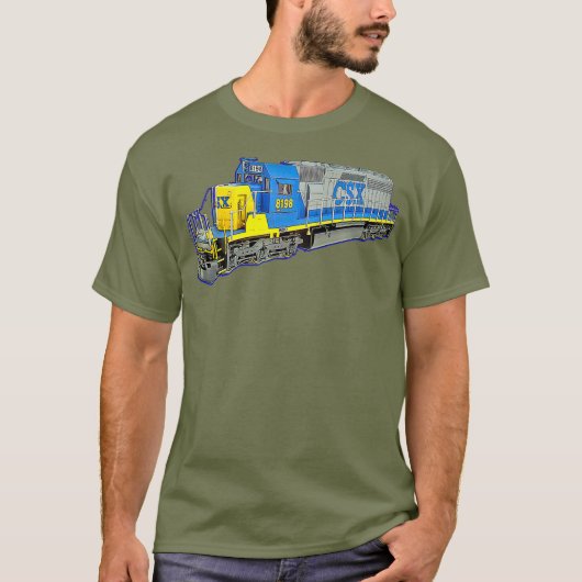 Freight Train CSX Engine Premium T-Shirt (Vorderseite)