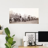 FREIGHT WAGON TRAIN c. 1887 Poster (Heimbüro)