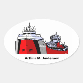 Freighter Arthur M. Anderson Ovaler Aufkleber