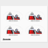 Freighter Arthur M. Anderson Ovaler Aufkleber (Blatt)