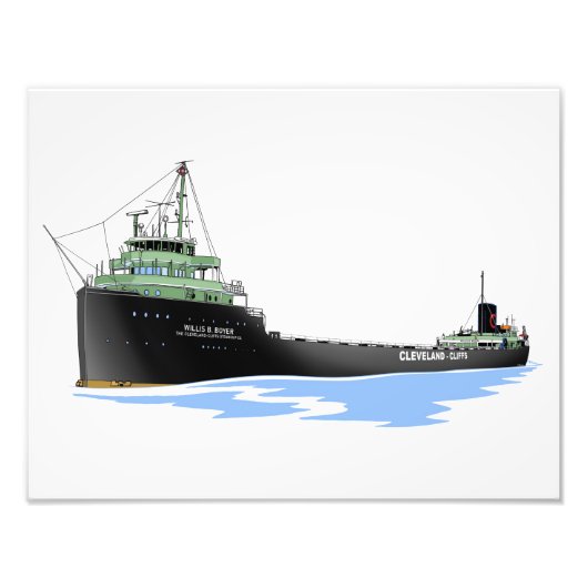 Freighter Willis B. Boyer Cleveland Cliffs Fotodruck (Vorne)