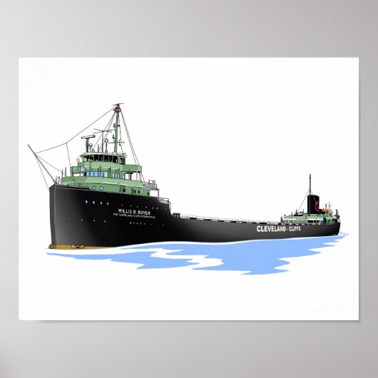 Freighter Willis B. Boyer Cleveland Cliffs Poster (Vorne)