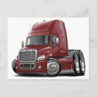 Freightliner Cascadia Maroon Truck