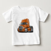 Freightliner Cascadia Orangen-LKW Baby T-shirt (Vorderseite)