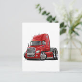 Freightliner Cascadia Red Truck Postkarte (Stehend Vorderseite)