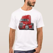Freightliner Cascadia Rot-LKW T-Shirt (Vorderseite)