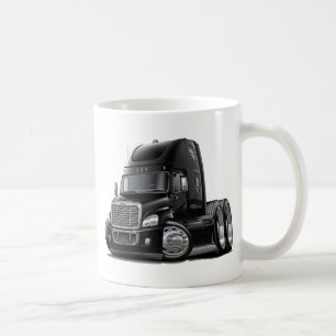 Freightliner Cascadia schwarzer LKW Kaffeetasse