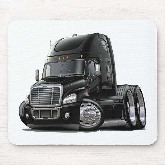 Freightliner Cascadia schwarzer LKW Mousepad (Vorne)
