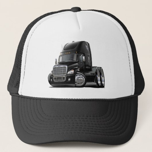 Freightliner Cascadia schwarzer LKW Truckerkappe (Vorderseite)