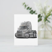 Freightliner Cascadia Silver Truck Postkarte (Stehend Vorderseite)