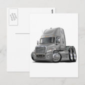 Freightliner Cascadia Silver Truck Postkarte (Vorne/Hinten)