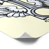 Freigiebpistolen Vintages Motorrad Poster (Ecke)