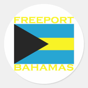Freihafen, Bahamas Runder Aufkleber
