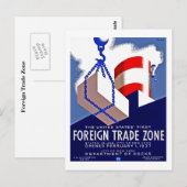 Freihandelszone Postkarte (Vorne/Hinten)