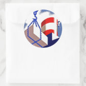 Freihandelszone Runder Aufkleber (Tasche)