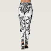 Freihändige Ganzseite B&W Leggings (Rückseite)