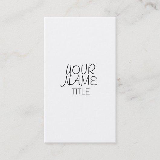 Freihändiges einfaches schlichtes visitenkarte (Vorderseite)
