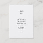 Freihändiges einfaches schlichtes visitenkarte (Rückseite)