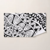 Freihändiges Schwarz-Weiß-Muster Handtuch (Handtuch)