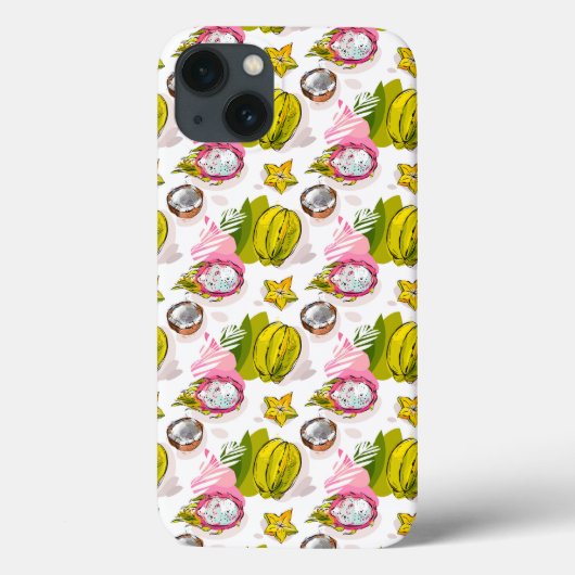 Freihandtexturiertes Fruchtmuster Case-Mate iPhone Hülle (Rückseite)