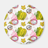 Freihandtexturiertes Fruchtmuster Magnet (Vorne)