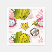 Freihandtexturiertes Fruchtmuster Serviette (Vorderseite)