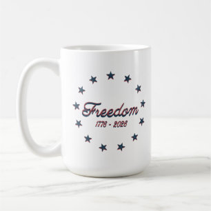 Freiheit 1776–2026 Amerika 250 Patriotisches Desig Kaffeetasse