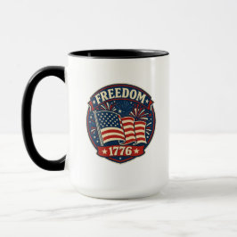 Freiheit 1776 Amerikanischer Flagge Patriotisches Tasse