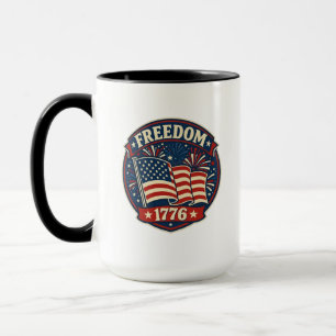 Freiheit 1776 Amerikanischer Flagge Patriotisches Tasse